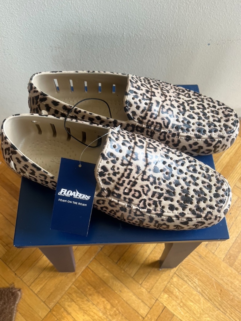 Mens Floafers breathable Leopard print loafers